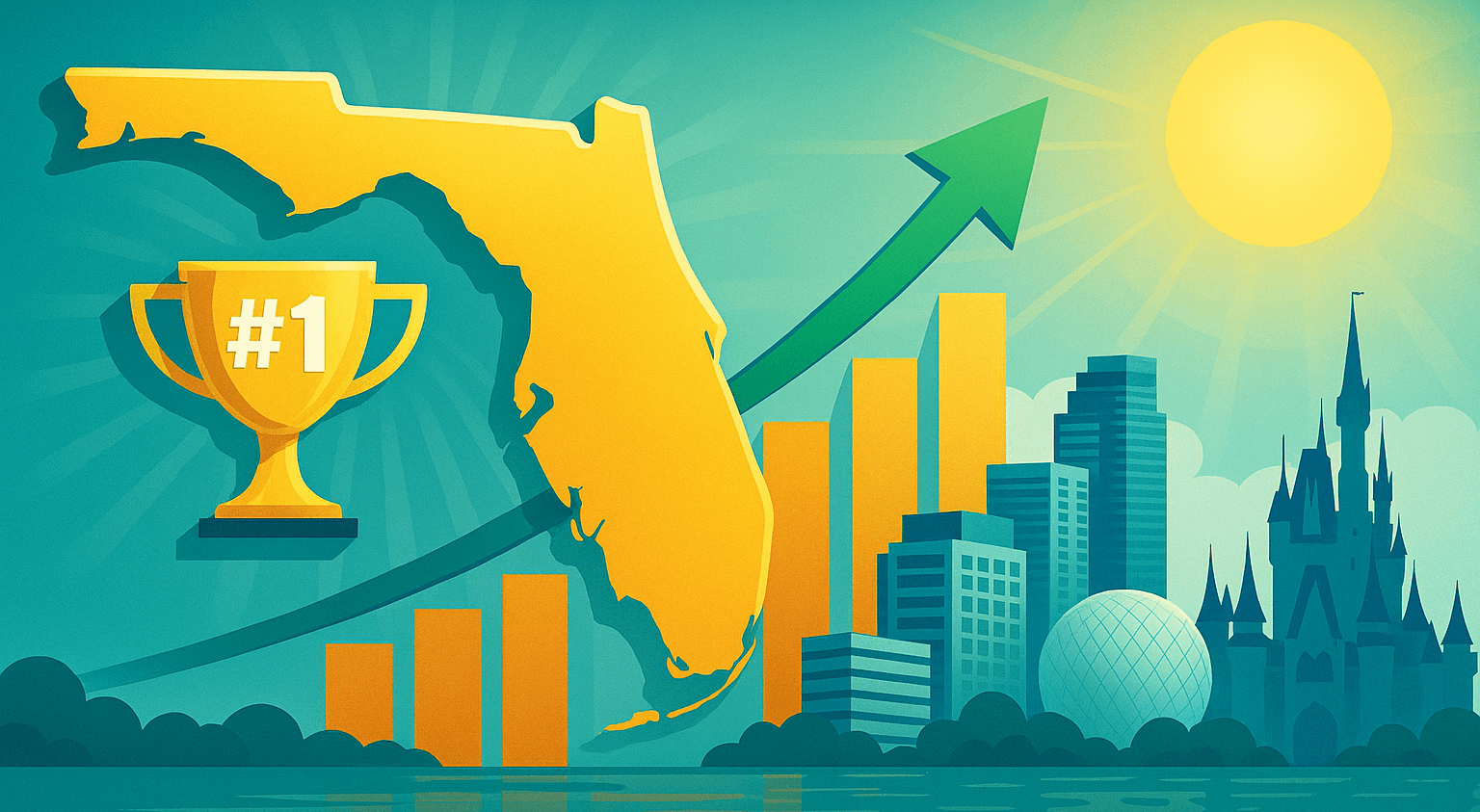 Flórida melhor estado para negócios nos EUA em 2025: turbina certa para quem quer investir em imóveis em Orlando 2 - Jen Dantas florida primeiro estado dos eua - Jen Dantas