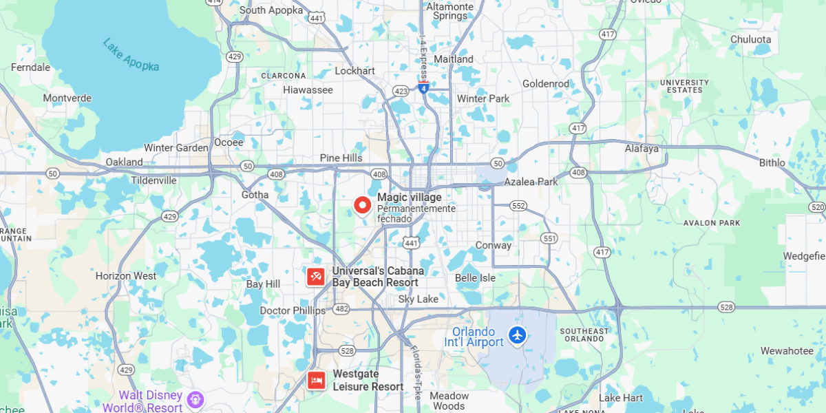 Magic Village Resort em Kissimmee Mapa