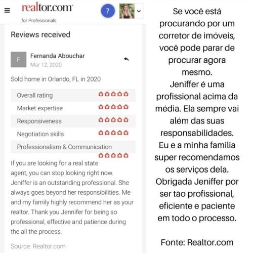 Clientes Satisfeitos com a compra de um imóvel em Orlando Jen Dantas